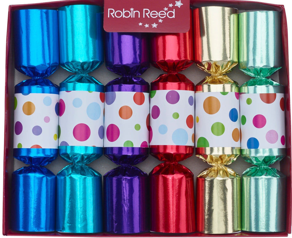 6 x 8.5"  Handmade English Christmas Crackers - Bright foil smarty by Robin Reed -  463
