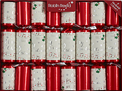 8 X 10" English Christmas Crackers By Robin Reed - with Musical Whistles - 51908