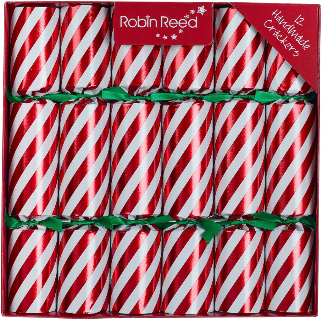 12 X 10" Handmade English Christmas Crackers  By Robin Reed - Candy Cane 546