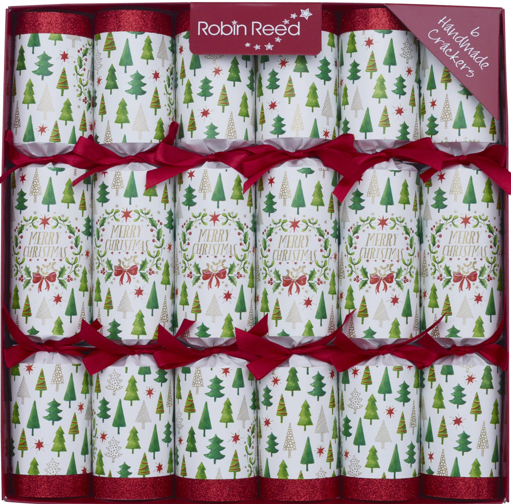 6 X 12" English Christmas Crackers From Robin Reed - Christmas Trees 61743