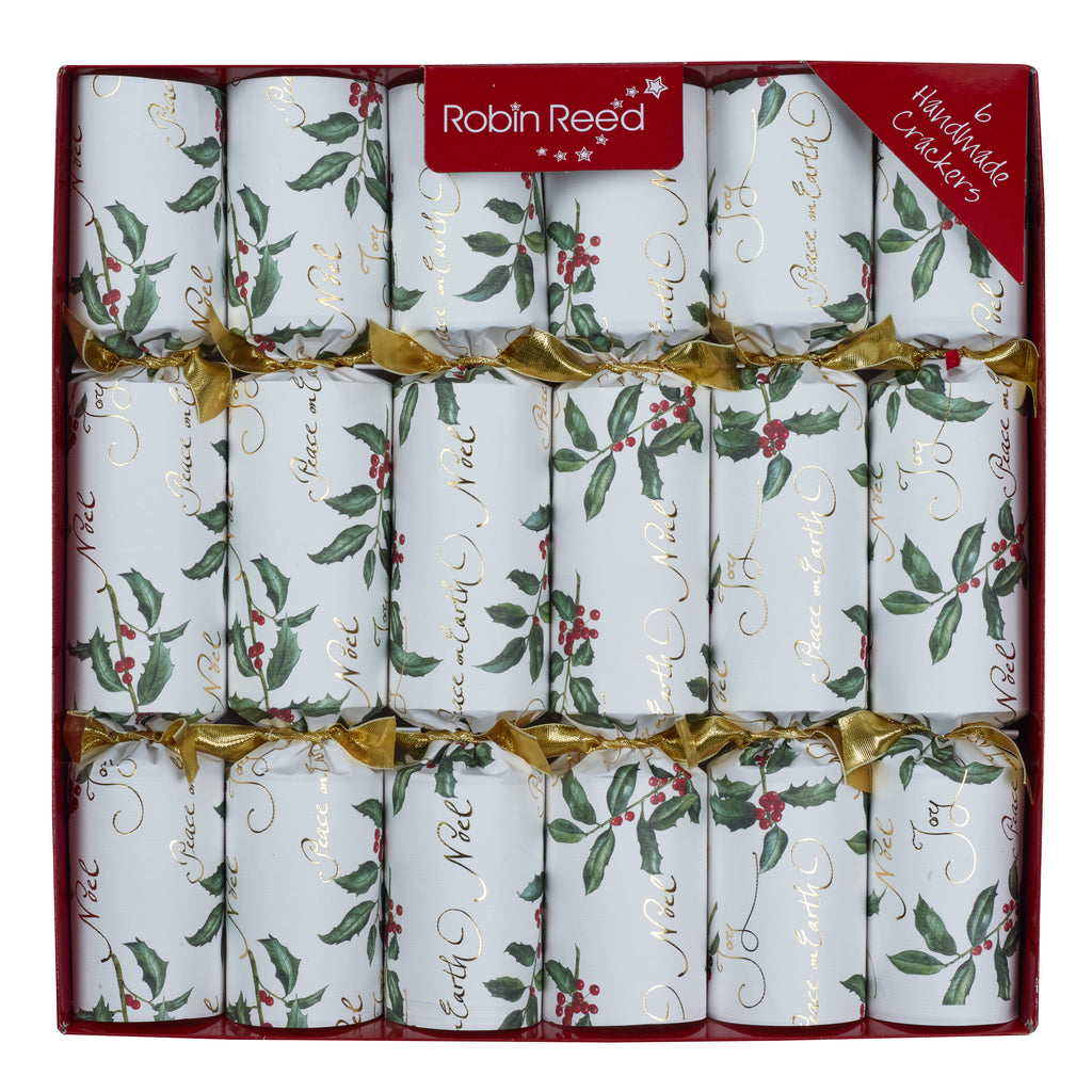 6 x 12" handmade Christmas Crackers by Robin Reed - Joy Holly Noel - 62132