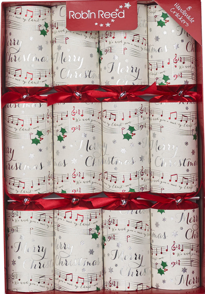 8 X 13" English Christmas Crackers By Robin Reed - with Musical Chime Bars - 71708